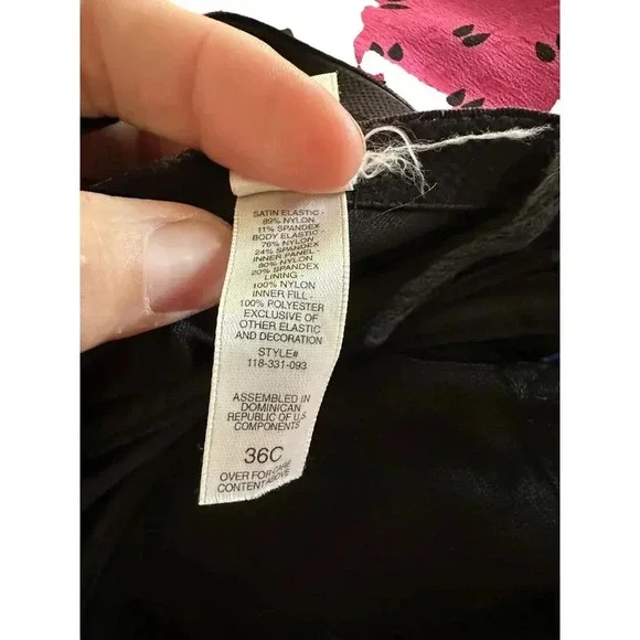 Victoria's Secret Black Stretch Satin slip shapewear Size 36C - Picture 6 of 6